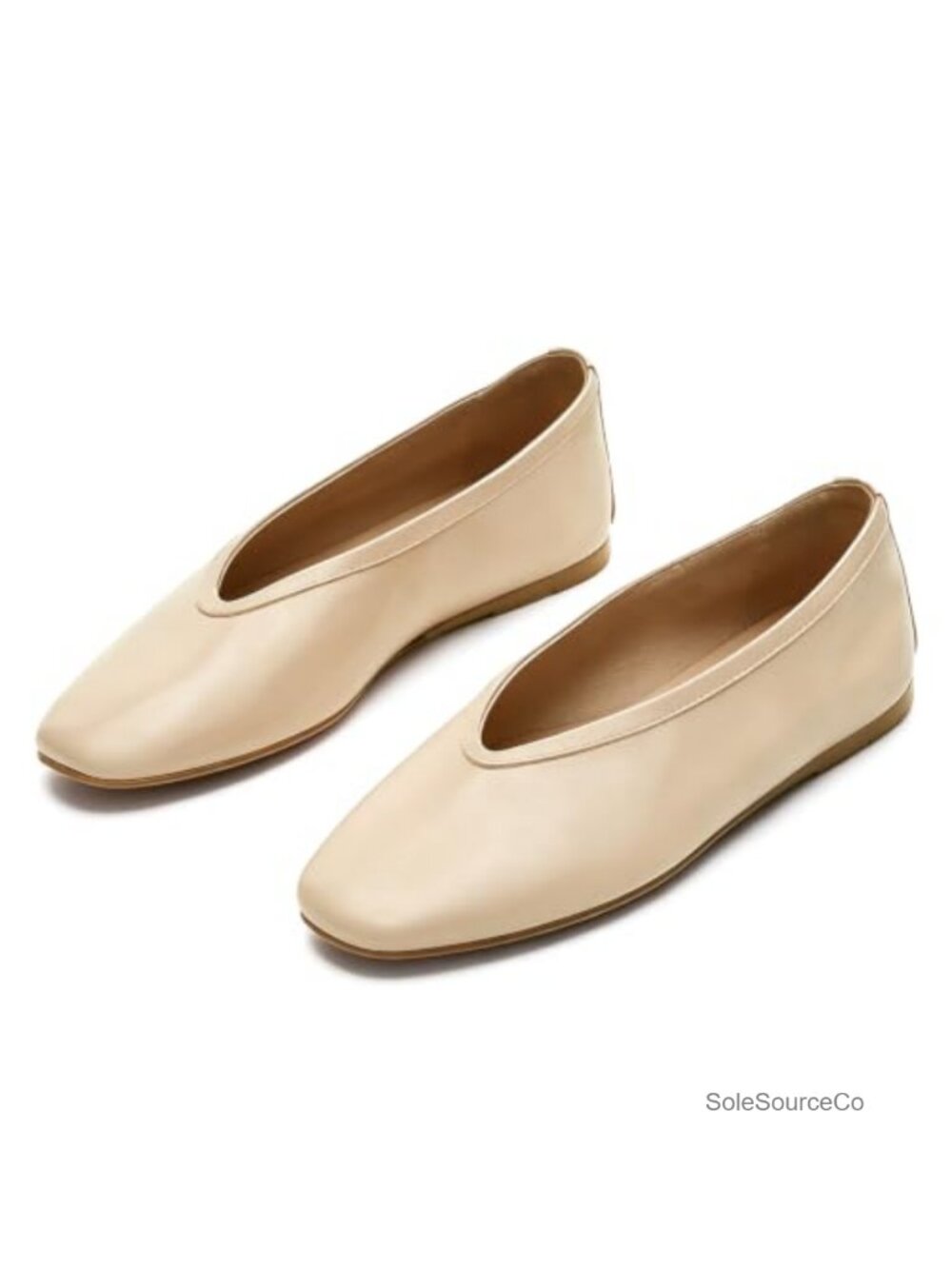 Women's Square Toe Ballet Flats Slip on Comfortable Work Office Casual Shoes